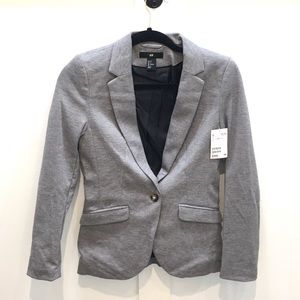 H&M blazer grey size 6 with pockets career NWT